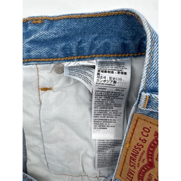 Levi’s 501 Original Cropped Distressed Jeans Button Fly NWT Size 29x26 - Picture 7 of 8